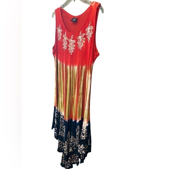 Seven Islands OS Red Blue Rhinestones Sequin Patriotic Beach Vacation Swim Cover - Picture 2 of 6